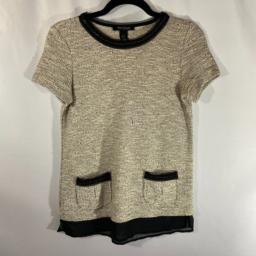 White House Black Market Short Sleeve Blouse